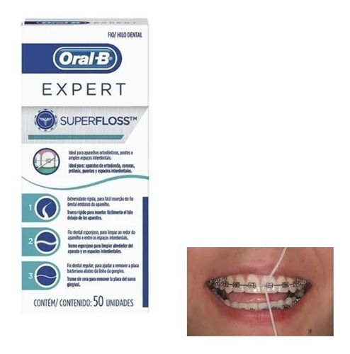 Oral-b Expert Super Floss Hilo Dental Ortodoncia (7 Cajas) 