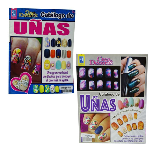 2 Revistas Catalogo Decorados De Uñas Diseños Manicure