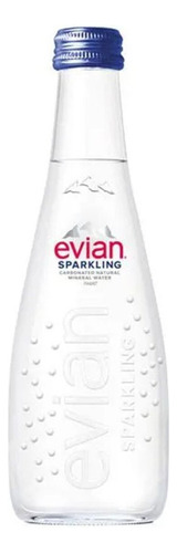 Água Mineral Evian Sparkling Vidro 330ml Com Gás