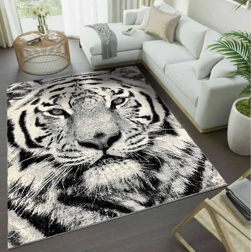 Alfombra Tigre Blanco Vintage Persa Suave 160x220 Kreatex