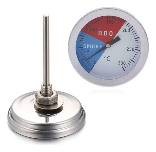 Medidor De Temperatura Bbq Smoker Grill Thermometer Em Aço I