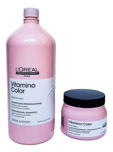 Vitamino Color A-ox Loreal Shampoo 1500ml + Mascarilla 500ml
