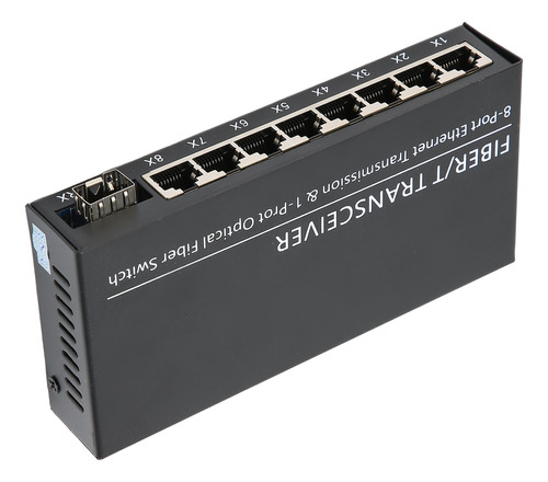 Convertidor Multimedia Gigabit 1 Fiber 8 Puertos Ethernet Mo