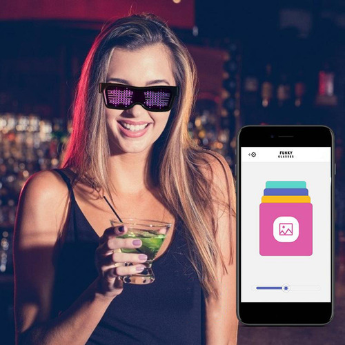 Gafas Led Bluetooth Control De Aplicación Para Raves