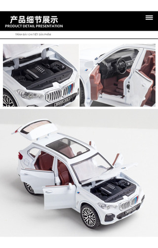For Bmw X5 Miniature Metal Car With Lights And Sound