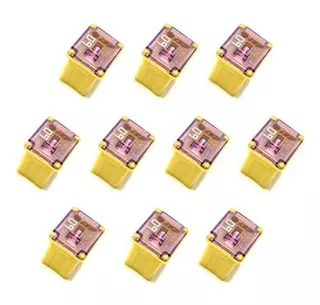10 Pack 60 Amp Yellow Automotive Low Profile Mini J Case Fus