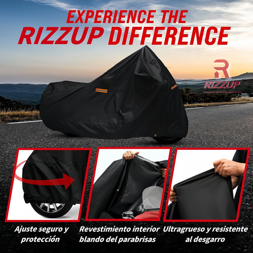 Funda Motocicleta Impermeable Cubiertas Protección Grueso