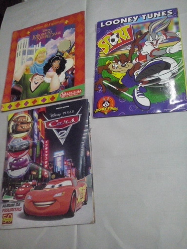 5 Album Digimon -cars 2 - Looney Tunes -toy Story2 El Joroba