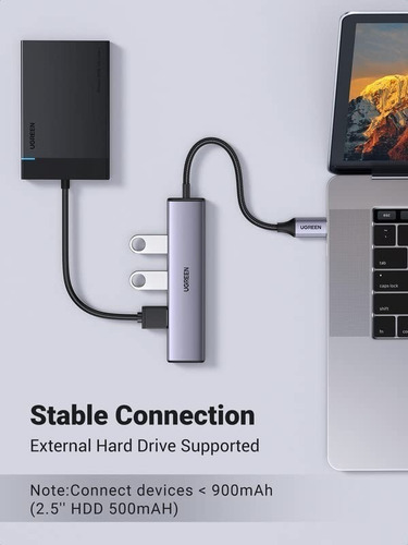 Imagen 5 de 7 de Hub Usb-c - 4 Port Usb 3.0 - Pc / Mac - Aluminio - Premium