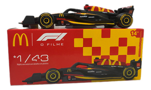 Miniatura Carro Fórmula 1 Mc Donalds F1 O Filme 1/43 Vermelho