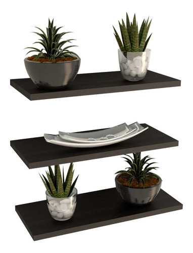 Imagen 1 de 8 de 3 Repisas Flotantes Minimalistas Melamina Vintage 30x15 Color Espresso