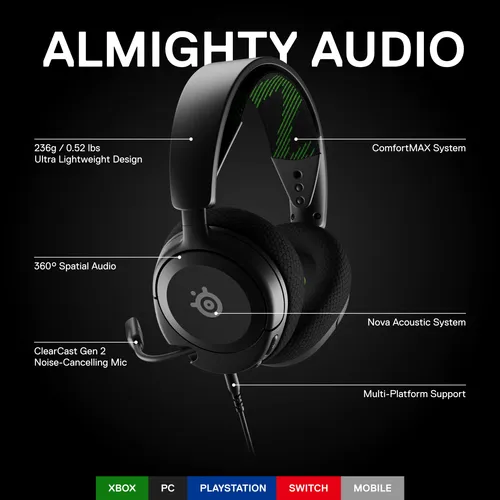 Auriculares Para Juegos Steelseries Arctis Nova 1x - Xbox/pc
