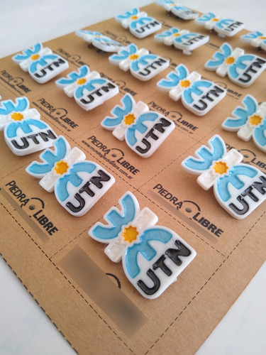 Utn Escarapela Pin Prendedor - Pack 20 Ud. Blanco Utn
