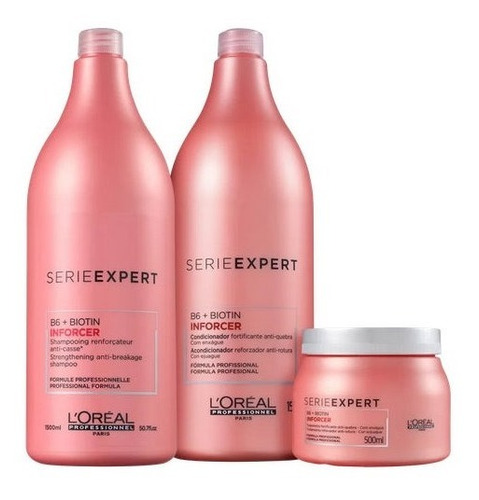 Imagem 1 de 1 de Kit Loreal Professionnel Inforcer Serie Expert Salon Trio