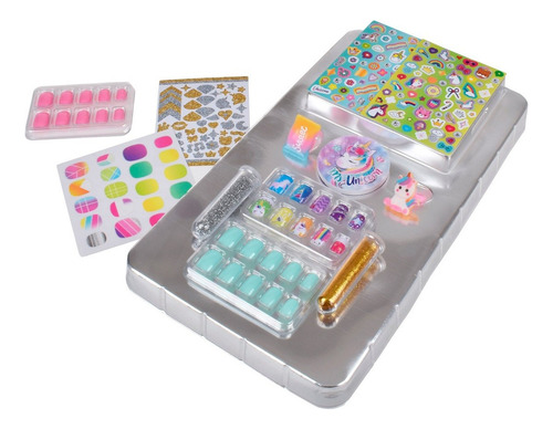 Set Uñas Adhesivas Con Diseños Brillos Stickers
