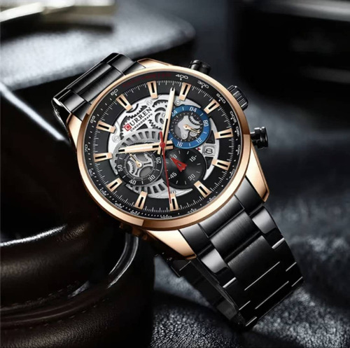 Reloj Cronógrafo De Curren 8391 Hombre Acero Inoxidable