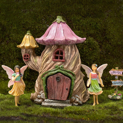 Casa De Hadas Para Jardín - Kit De Accesorios Y Hadas En Min