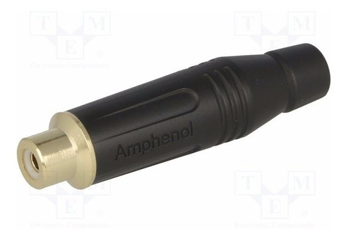 Ficha Amphenol Rca Hembra Negro Acjr Blk Colores Neutrik