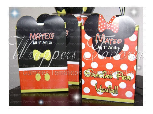 Bolsitas Personalizadas De Mickey Y Minnie