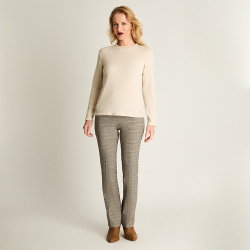 Polera Lisa Básica Beige Mujer Moda Invierno Hasta Xxxl