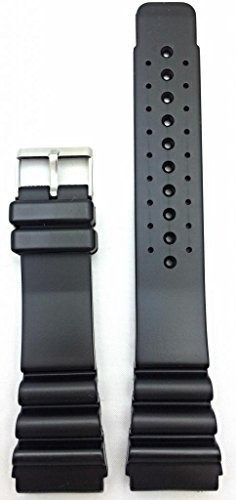 Correa De Reloj Newlife De 24 Mm De Caucho Negro | Cómoda Y