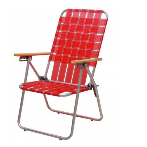 Imagen 4 de 8 de Reposera Sillon De Aluminio 5 Posiciones Descansar 80001