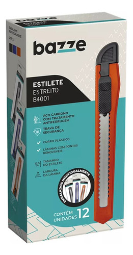 Kit 12 Estilete Precisão Retratil Profissional Corte Isopor