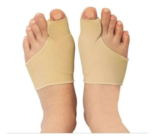 Par de calcetines correctores de gel correctores ortopédicos para juanetes, color beige