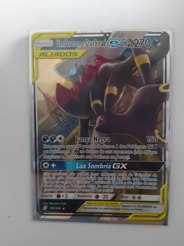 Carta Pokemon Umbreon GX Português Original Copag Sol e Lua Promo