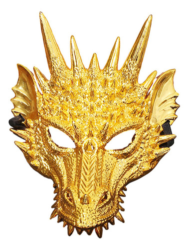 Máscara De Dragón Para Mujeres Y Hombres, Máscara De Oro
