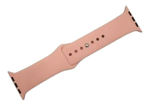 Imagen 1 de 3 de Malla Silicona Correa Para Smartwatch De 42mm Color Rosa