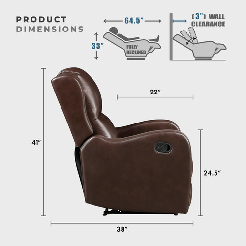 Lexicon Silla Reclinable Para Sala De Estar Sofá Reclinable