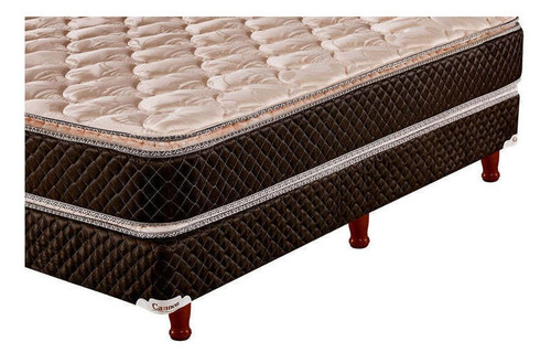 Imagen 3 de 3 de Sommier Cannon Espuma Exclusive Pillow Top Queen de 200cmx160cm marrón y beige con base dividida