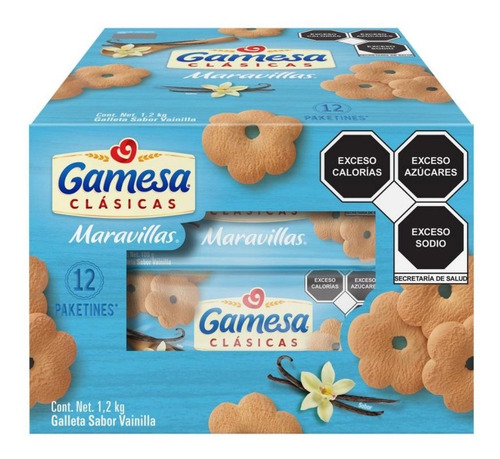 Galletas Maravillas Gamesa Clasicas 12 Paketines De 100g C/u