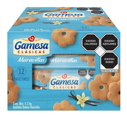 Galletas Maravillas Gamesa Clasicas 12 Paketines De 100g C/u