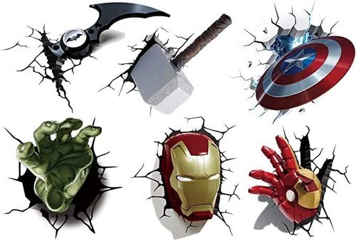 Pegatinas De Pared De Superhéroe Avengers Calcomanías De .