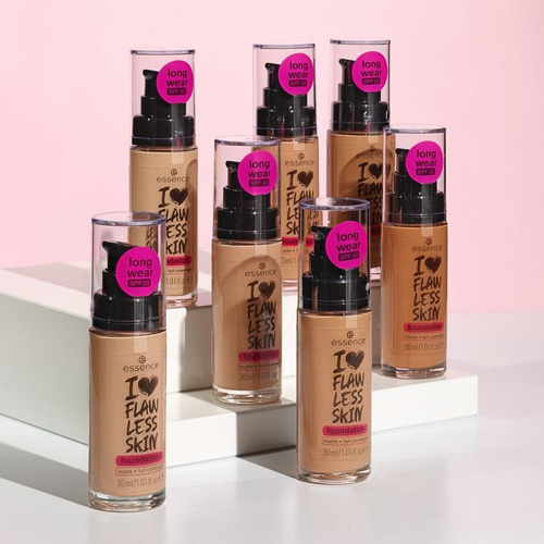 Base de maquiagem líquida Essence Essence Base Líquida I Love Flawless Skin Essence tom bege