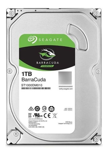 Disco Duro 3.5 Seagate 1tb Sata 3 Barracuda 7200 Rpm 64mb