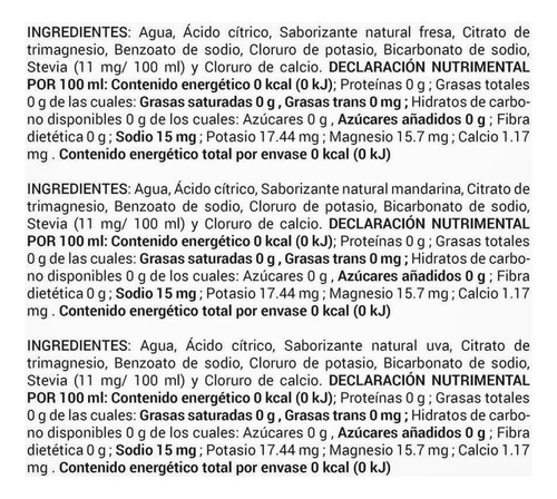 Zoe Electro Bebida Isotonica Fresa Uva Mandarina 18 Piezas