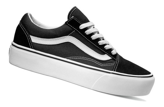 vans plataforma negras