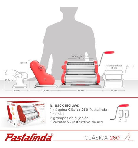 Imagen 9 de 10 de Pastalinda Máquina Clásica 260 Coral