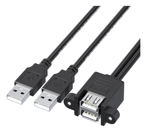Paquete De 2-4 Cables De Extensión Usb 2.0, Doble Cable,