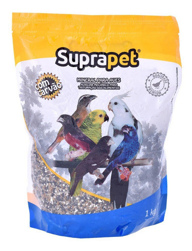 2 Un. - Suplemento Mineral Grit Carvão - Pássaros - Suprapet