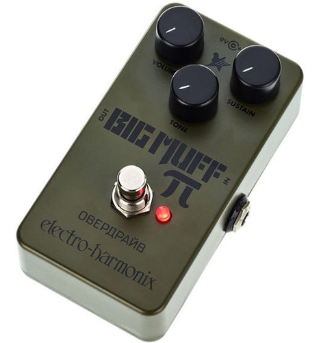 Pedal Electro Harmonix Fuzz Sustain Green Russian Big Muff verde escuro