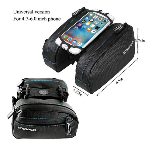 Bolso Porta Celular Delantero 2 Alforjas Bicicleta Universal
