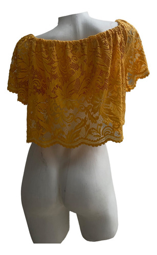 Blusa Top Bordado De Flores