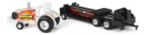 1:64 Case Ih Tractor Mighty Magnum Con Trineo Ce Tracción Blanco