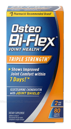 Suplemento en comprimidos Osteo Bi-Flex  Osteo Bi-Flex Triple Strength glucosamina y condroitina en pote 80 un