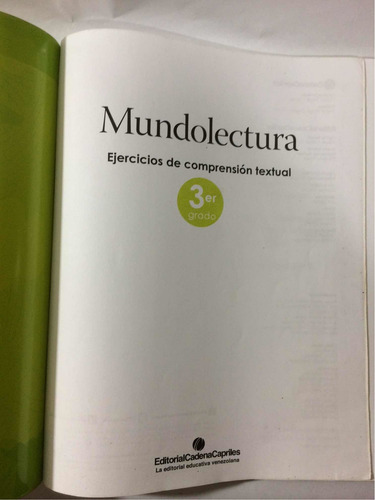 Mundolectura 3 Ejerc Comprensión Textual Primera Edición (Usado)
