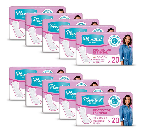 Plenitud Femme Protector Esencial 10 Unidades X20